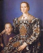 Agnolo Bronzino Portrait of Eleonora da Toledo with her Son Giovanni de-Medici oil on canvas
